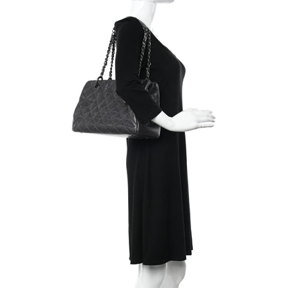 Chanel Iridescent Caviar Quilted Chic Shopping Tote Silver 2 of 17