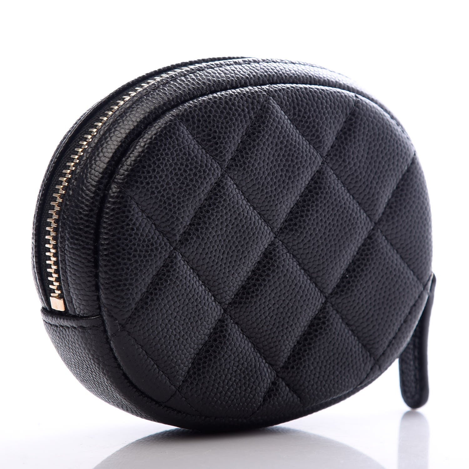 Chanel Caviar Quilted Zip Around Classic Coin Purse Black 3 of 7