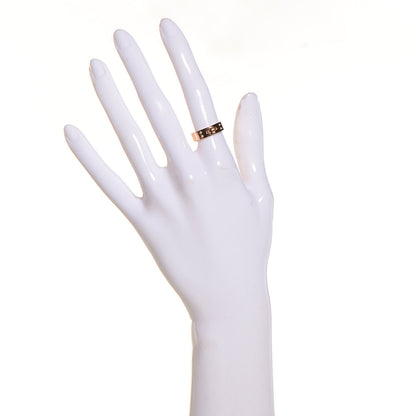 Hermes 18K Rose Gold Diamond PM Kelly Ring 51 5.75 2 of 9