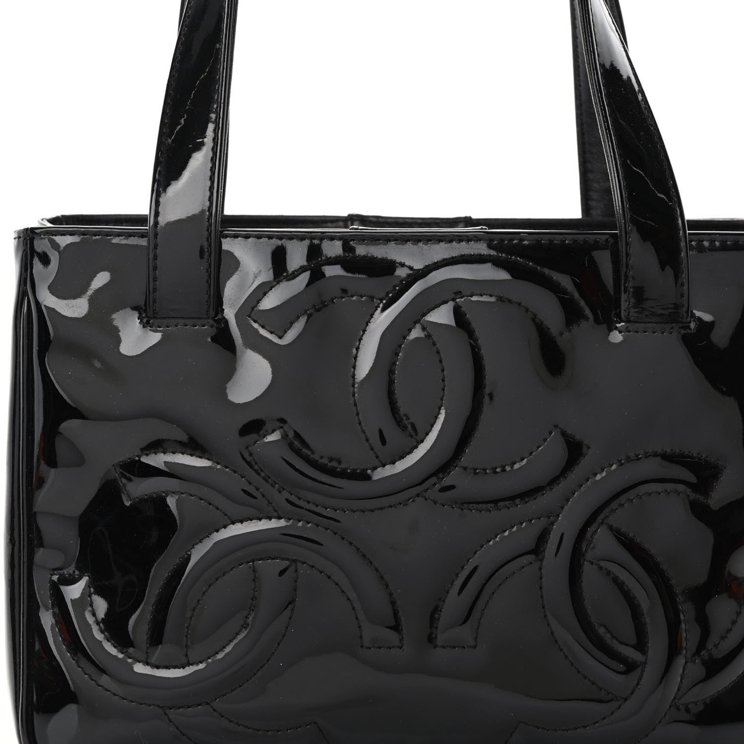 Chanel Patent CC Mini Tote Black 8 of 11