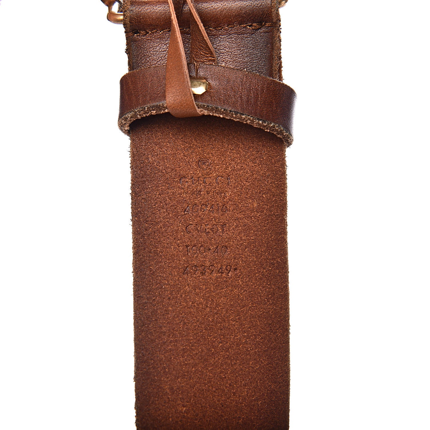 Gucci Faded Calfskin Double G 40mm Belt 100 40 Cuir 7 of 7