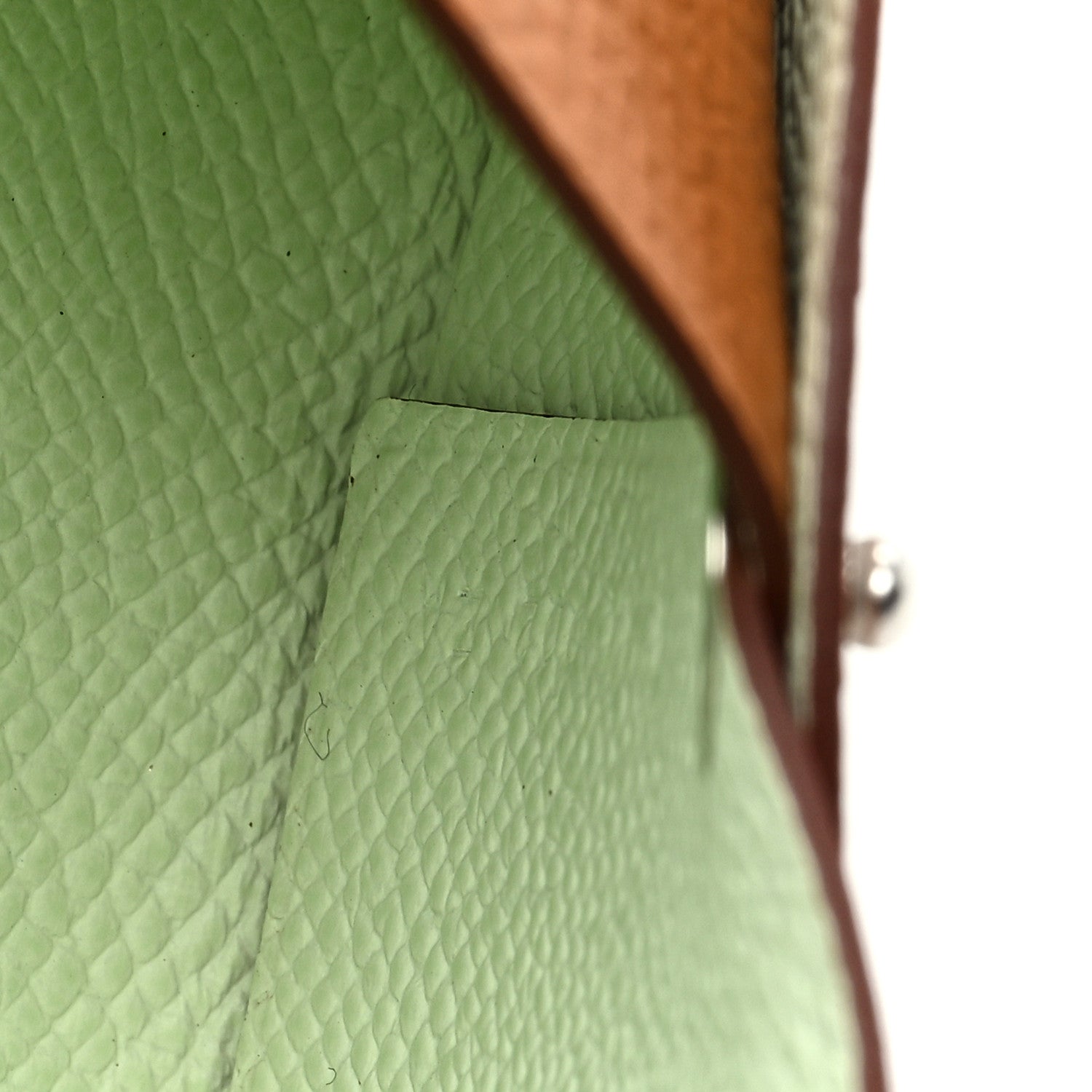 Hermes Epsom Bastia Verso Coin Purse Gold Vert Fizz 7 of 8