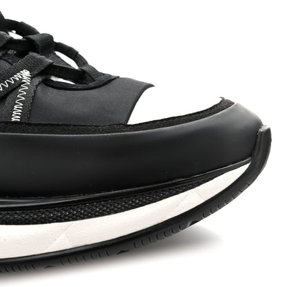 Chanel Mixed Fibers Suede Calfskin CC Sneakers 41.5 White Black 10 of 11