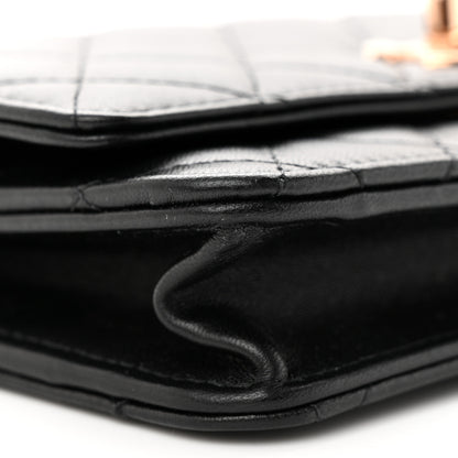 Chanel Lambskin Quilted Trendy CC Wallet On Chain WOC Black 9 of 11