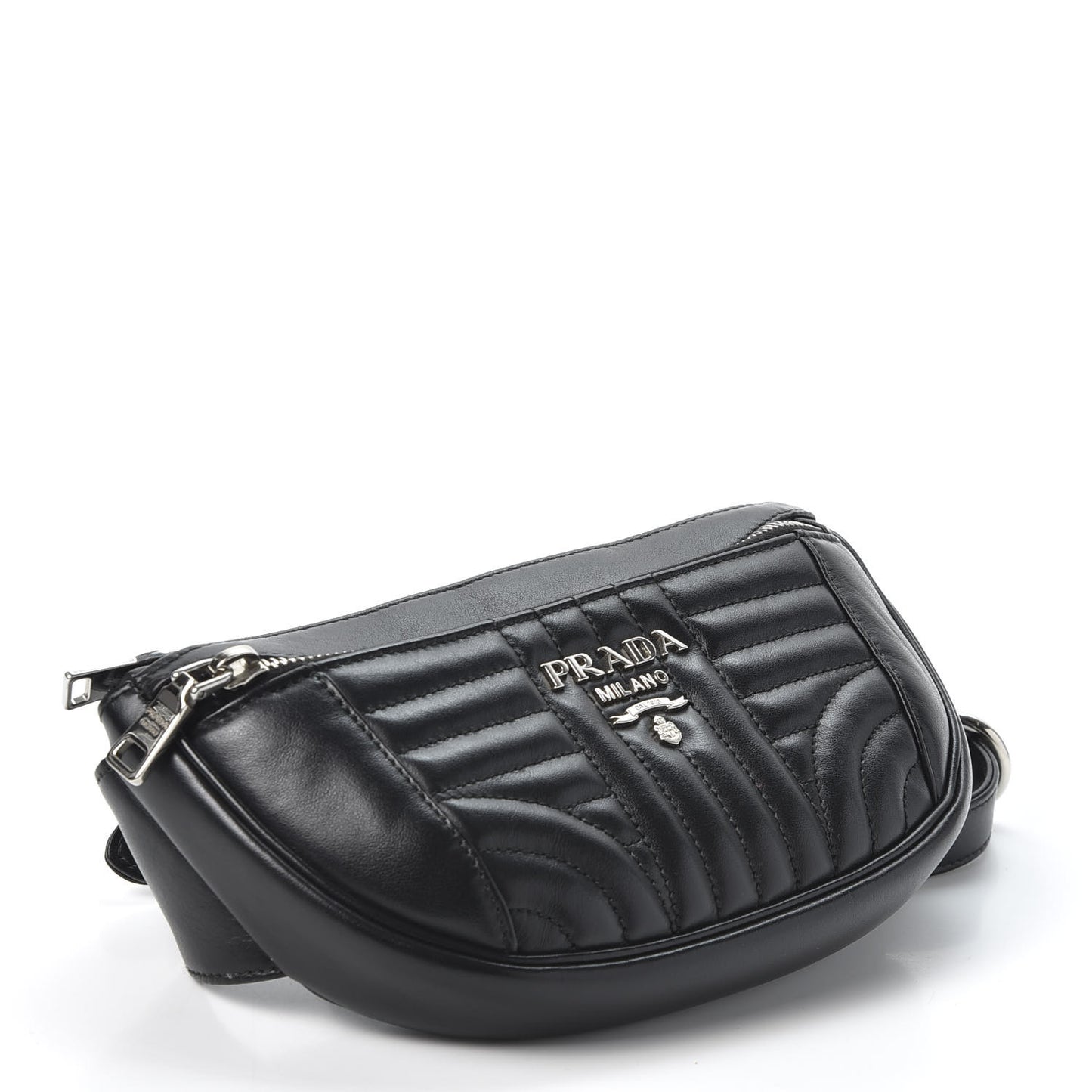 Soft Calfskin Impunture Diagramme Belt Bag Black