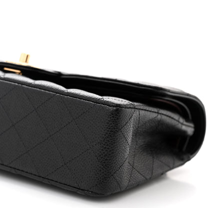 Chanel Caviar Quilted Medium Double Flap Black 10 of 11