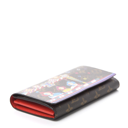 Louis Vuitton Monogram 2020 Christmas Animation Sarah Wallet Coquelicot 4 of 6