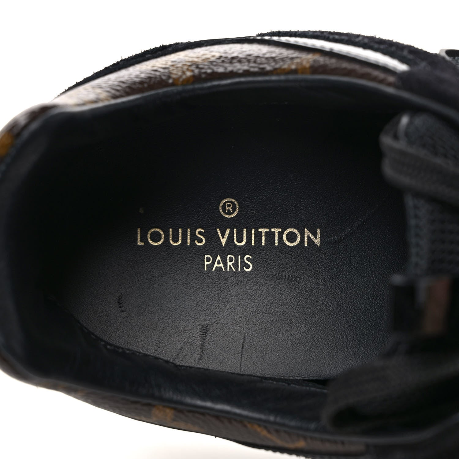 Louis Vuitton Suede Monogram Run Away Sneakers 38.5 Black 8 of 9