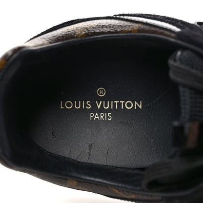 Louis Vuitton Suede Monogram Run Away Sneakers 38.5 Black 8 of 9