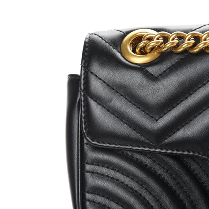 Gucci Calfskin Matelasse Mini GG Marmont Shoulder Bag Black 14 of 14