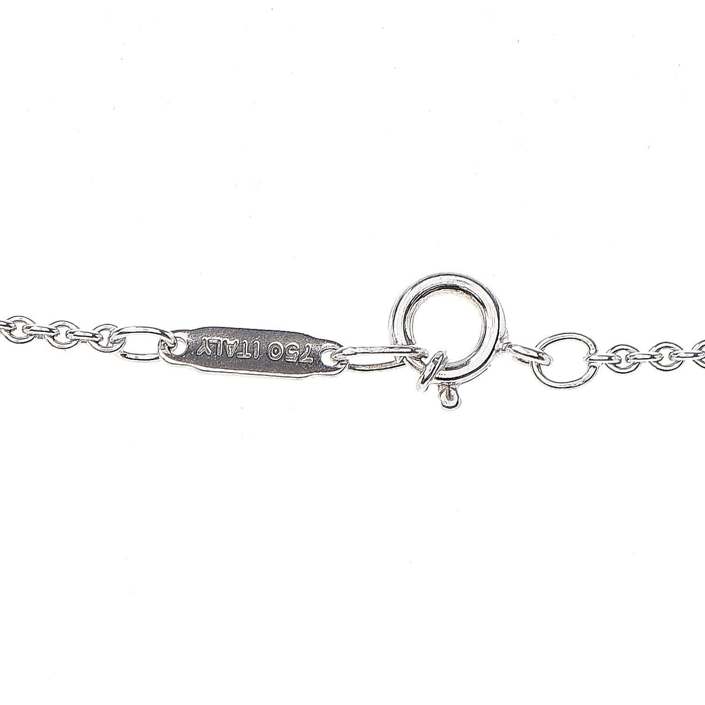 18K White Gold Diamond Atlas Bar Pendant Necklace