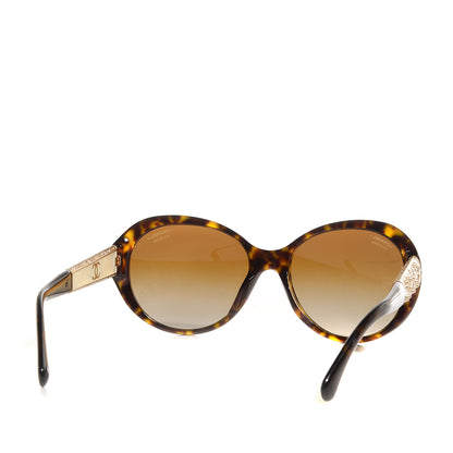 Chanel Round Acetate Bijoux Exclusive Sunglasses 5290B Havana 2 of 5