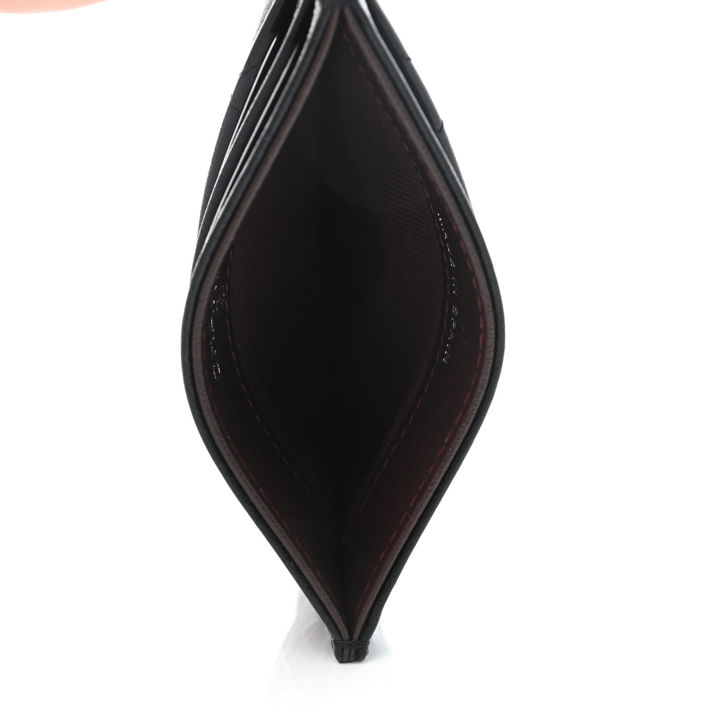 Lambskin Quilted Card Holder Black