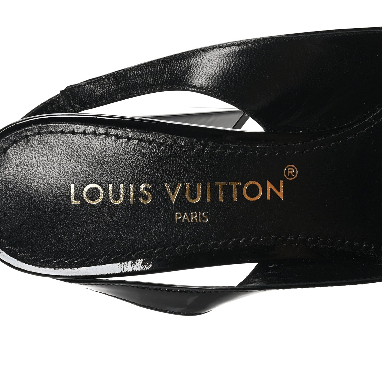 Louis Vuitton Patent Calfskin Shake Slingback Pumps 39 Black 7 of 10