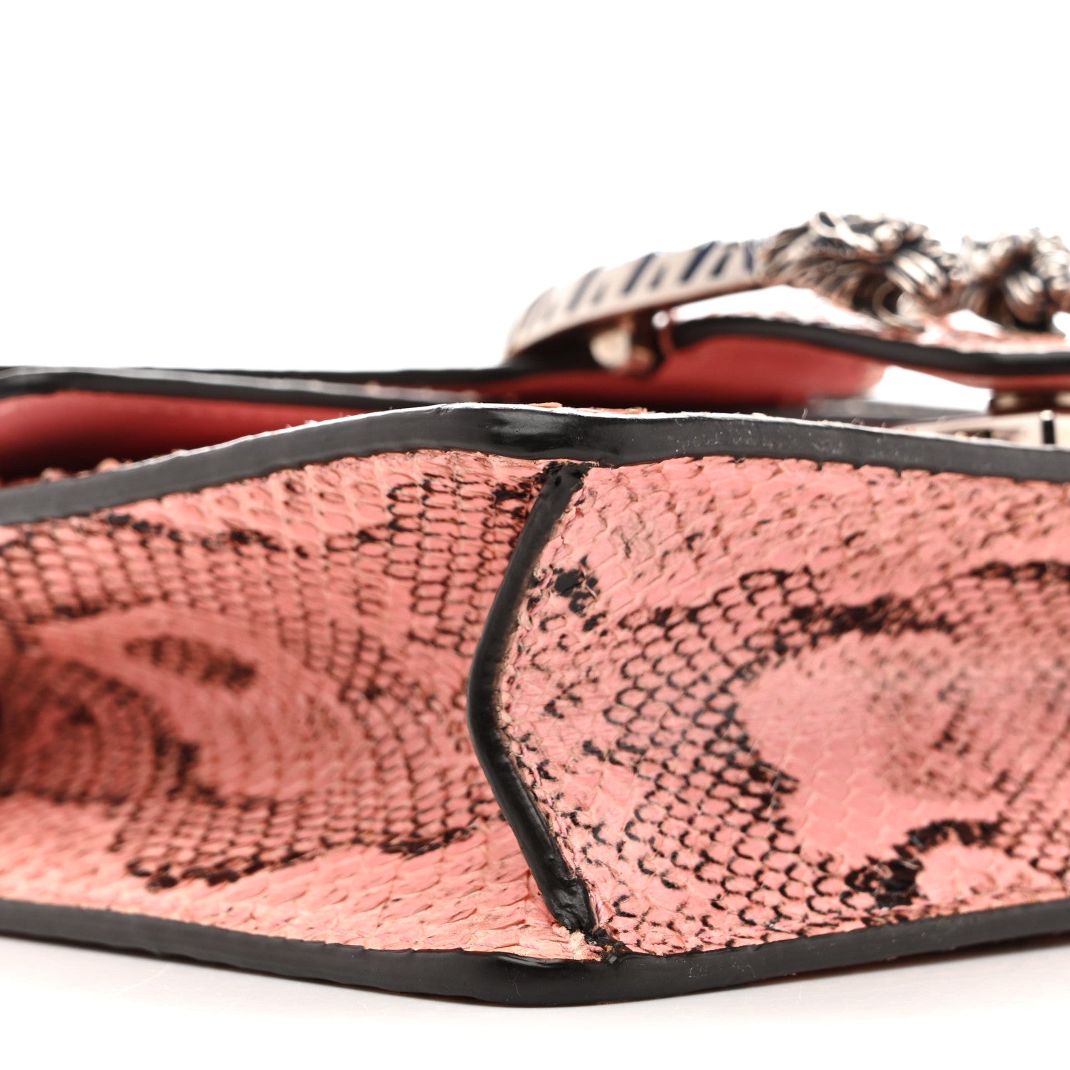 Gucci Snakeskin Enamel Mini Dionysus Shoulder Bag Pastel Pink 9 of 17