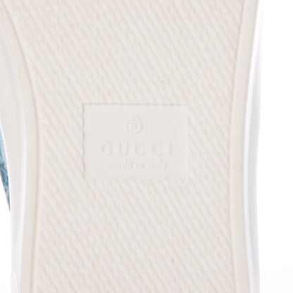 Gucci GG Supreme Monogram Blooms Womens Slip On Sneakers 36 Beige Blue Navy Red 6 of 9