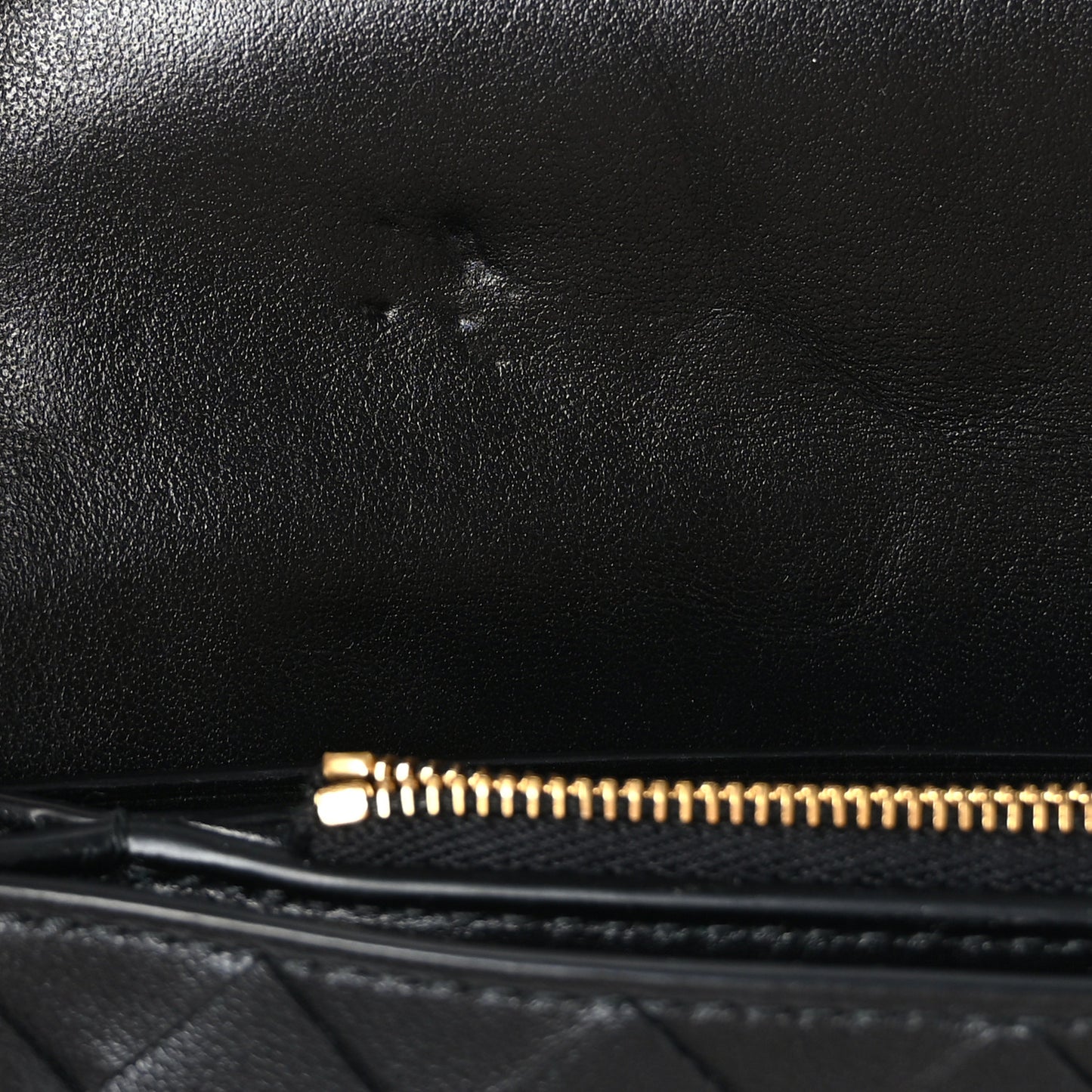 Nappa Intrecciato Wallet On Strap Black