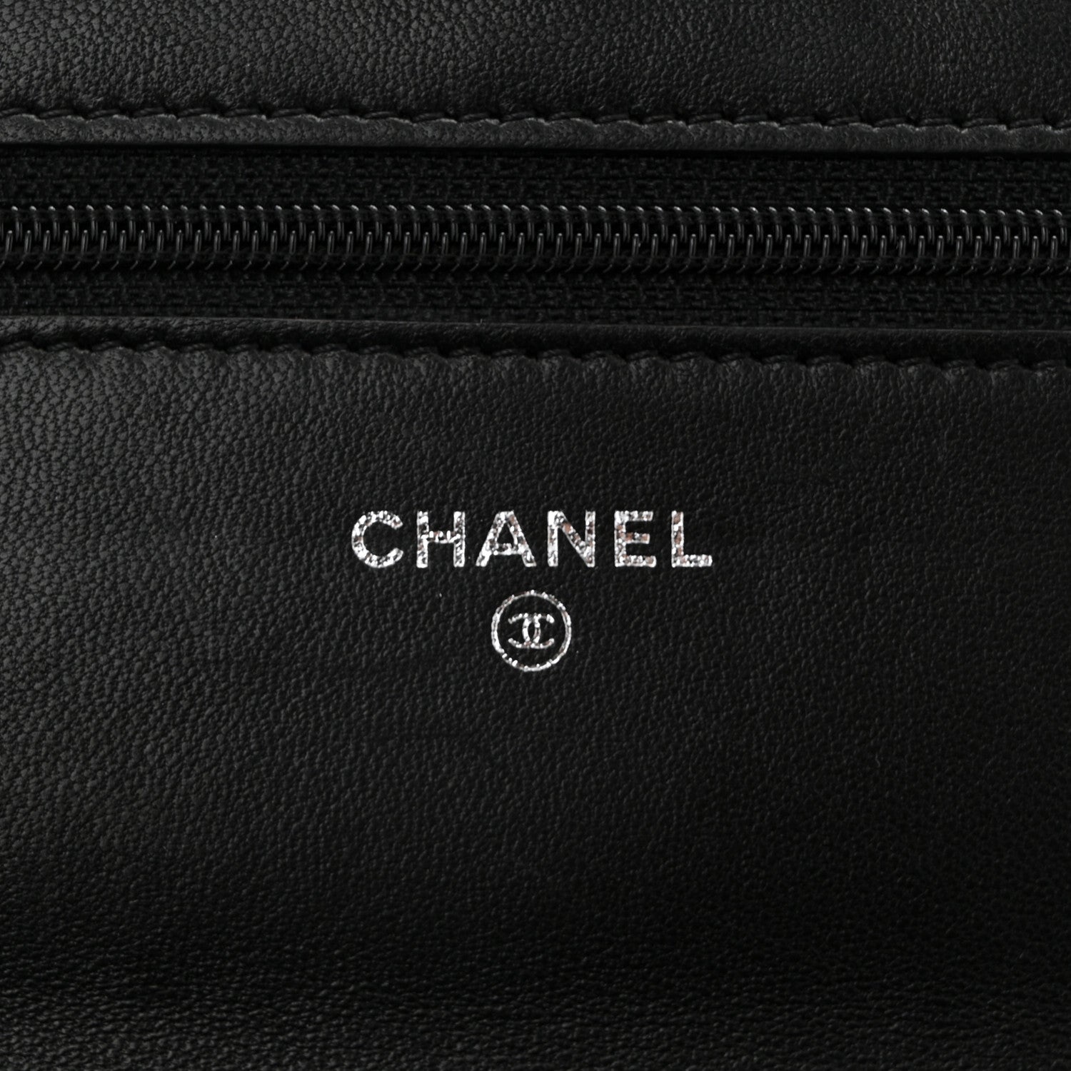Chanel Lambskin Quilted Wallet On Chain WOC Black 6 of 11