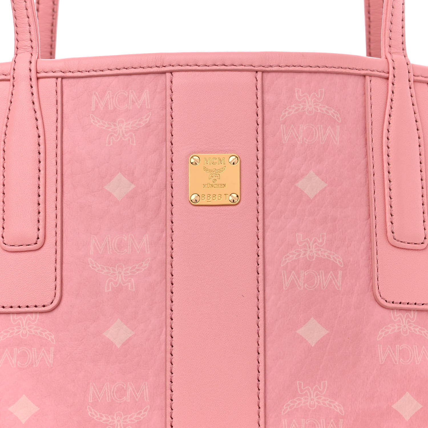 MCM Visetos Small Liz Reversible Shopper Tote Blossom Pink 11 of 16