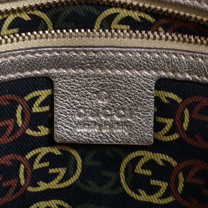 Gucci Leather Medium Britt Tassel Shoulder Bag Platinum 6 of 7