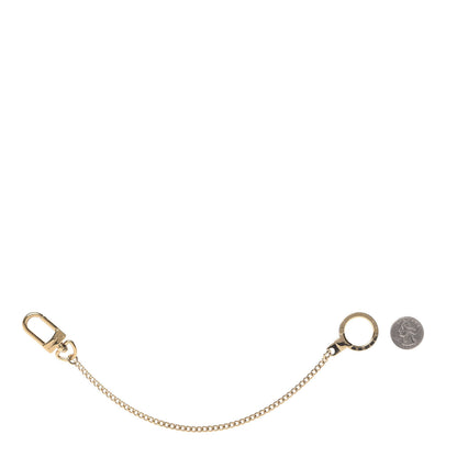 Louis Vuitton Metal Pochette Extender Key Ring Chain Gold 2 of 5
