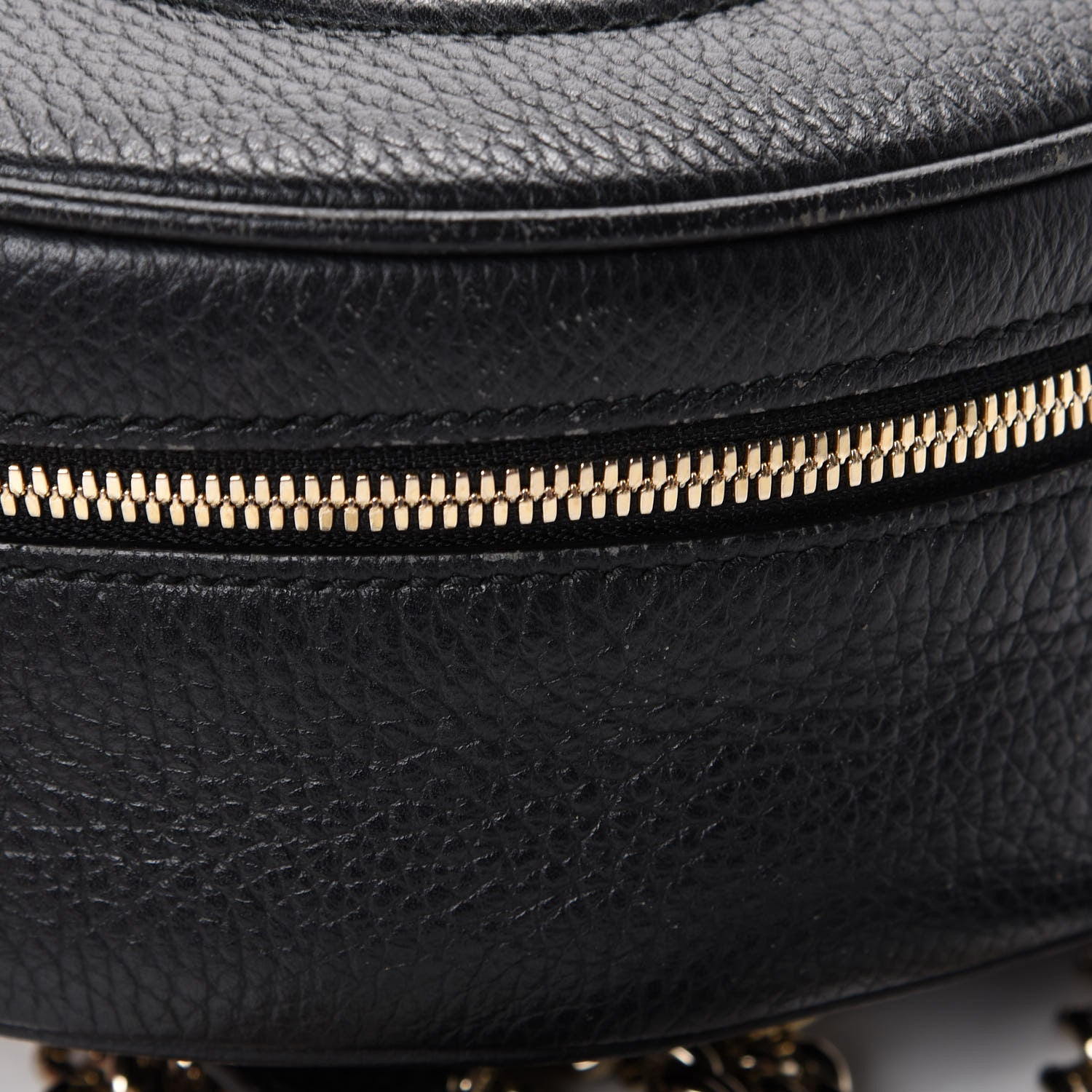 Gucci Pebbled Calfskin Soho Chain Backpack Black 12 of 14