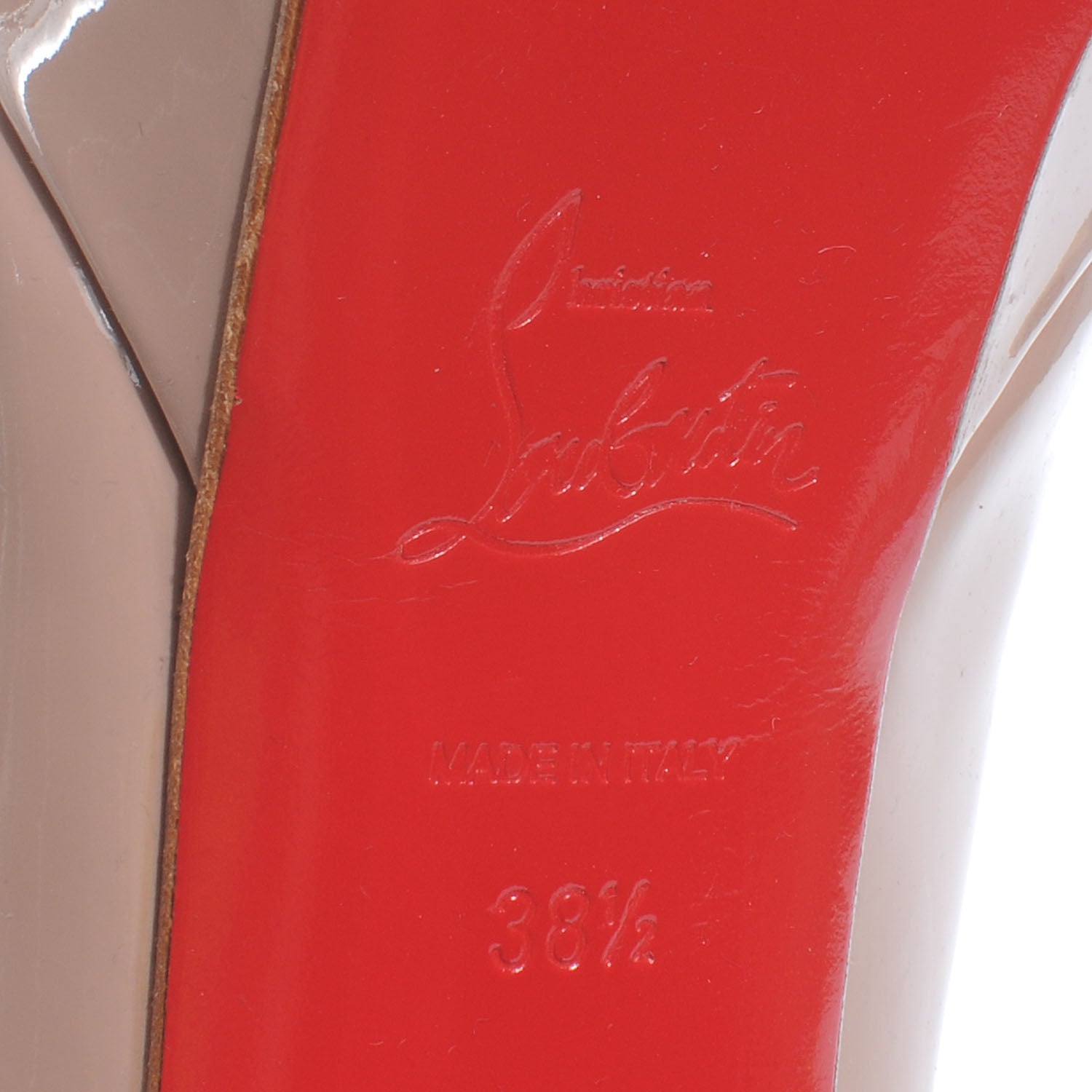Christian Louboutin Patent Relika 140 Pumps 38.5 Nude 6 of 6