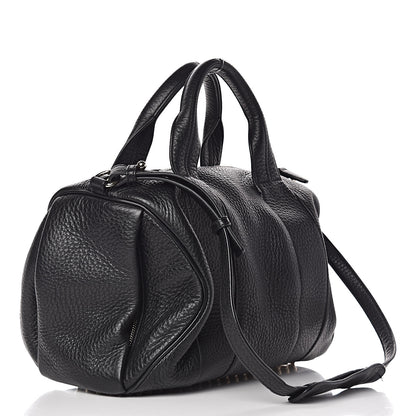 Alexander Wang Pebbled Lambskin Rocco Black Pale Gold Hardware 3 of 10