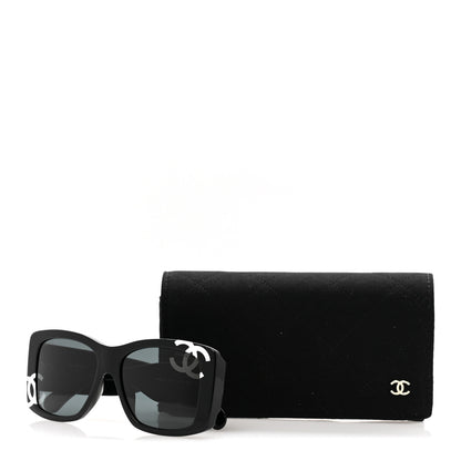 Chanel Acetate CC Logo Square Sunglasses 71472A Black 9 of 9