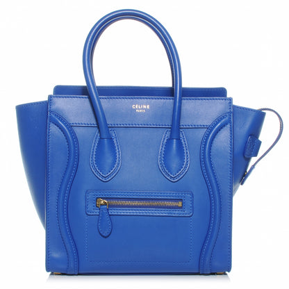 Celine Smooth Calfskin Micro Luggage Royal Blue 1 of 10
