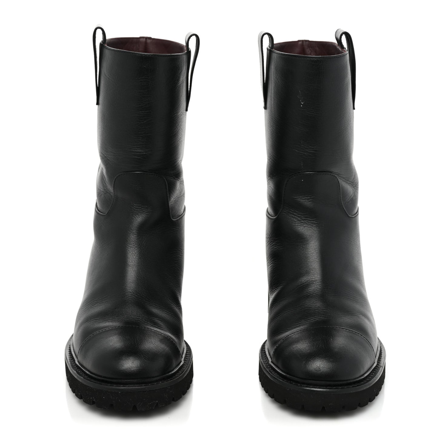 Calfskin CC Ankle Boots 37.5 Black