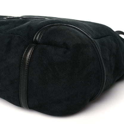 Chanel Suede CC Messenger Green Black 9 of 9