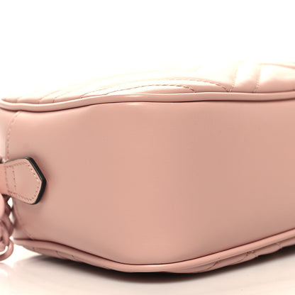Gucci Calfskin Matelasse Monochrome Small GG Marmont Chain Shoulder Bag Perfect Pink 9 of 10