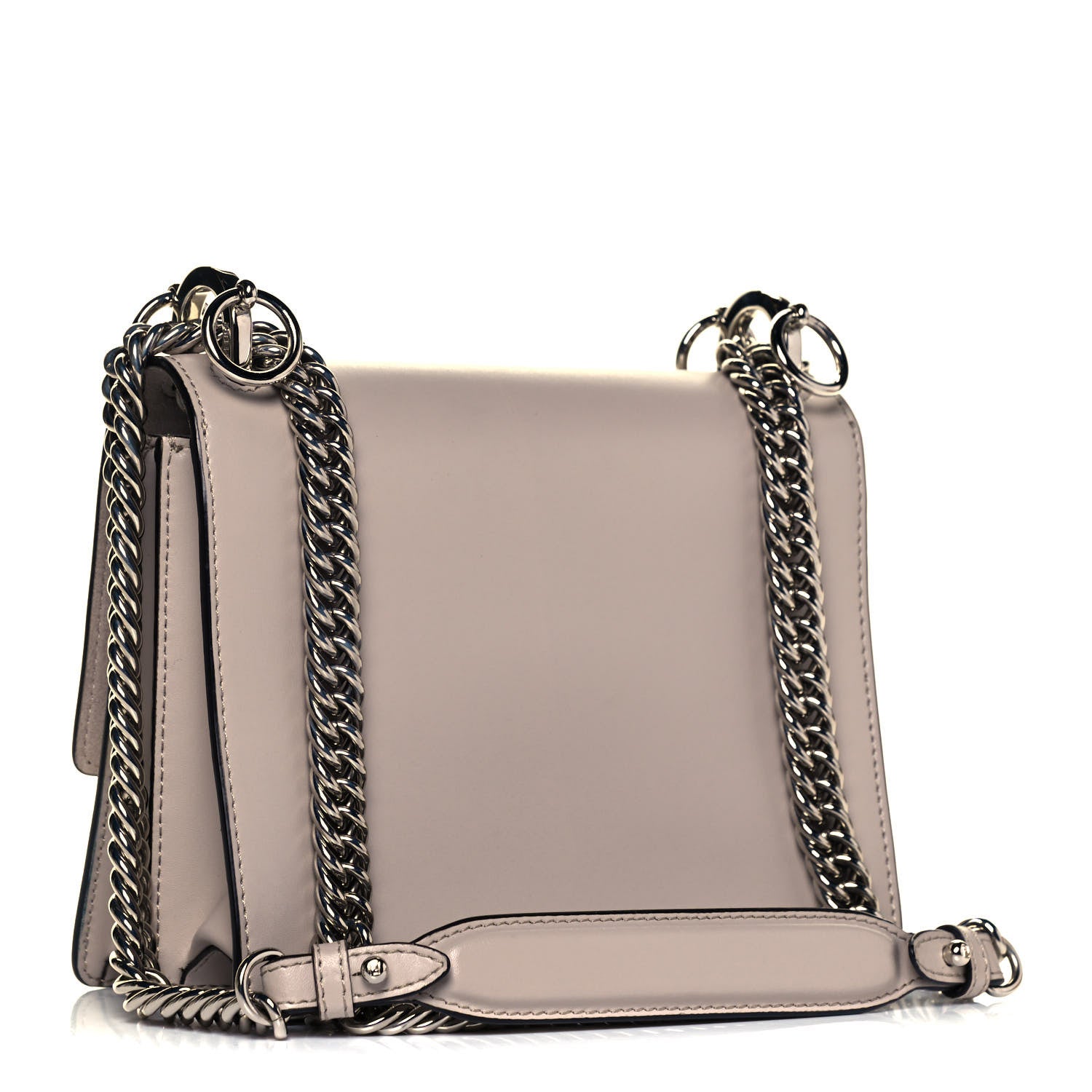 Fendi Vitello Liberty Studded Small Kan I Shoulder Bag Grigio Polvere Multicolor 2 of 8