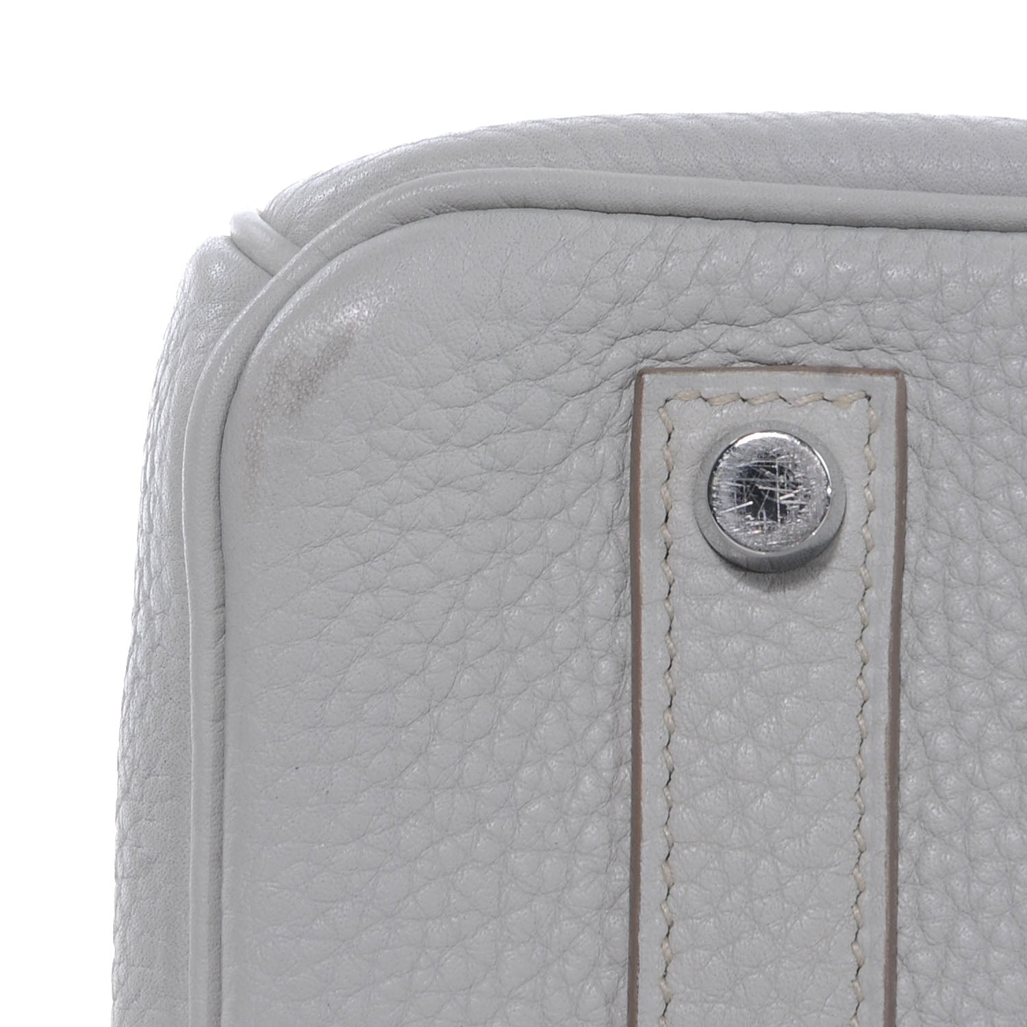 Hermes Taurillon Clemence Lizard Club Birkin 35 Gris Perle White Mykonos 5 of 11