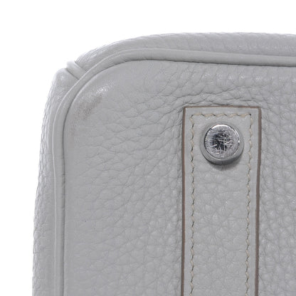 Hermes Taurillon Clemence Lizard Club Birkin 35 Gris Perle White Mykonos 5 of 11