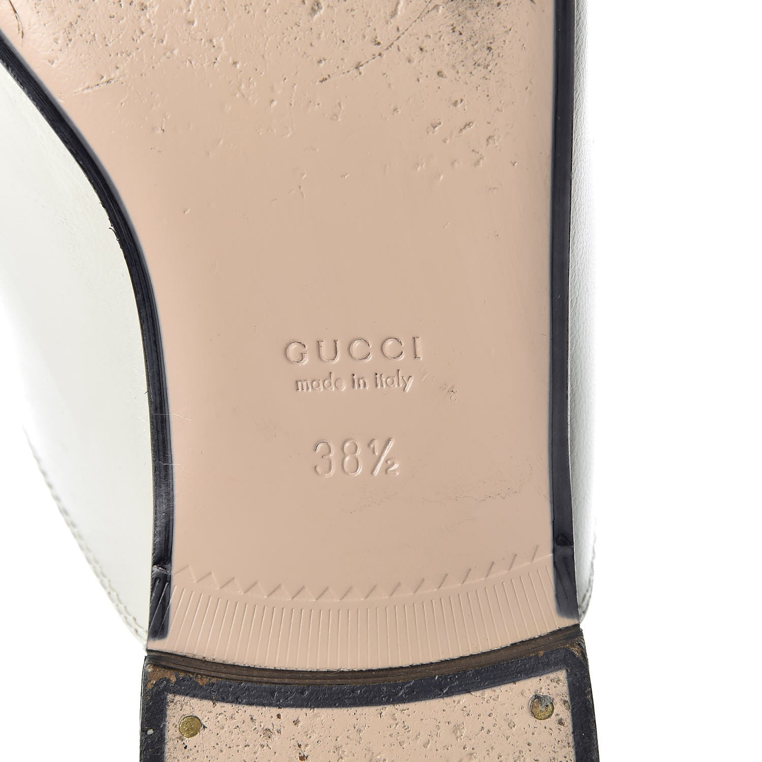 Gucci Goatskin Bee Star Embroidered Womens Princetown Slippers 38.5 Mystic White 8 of 19