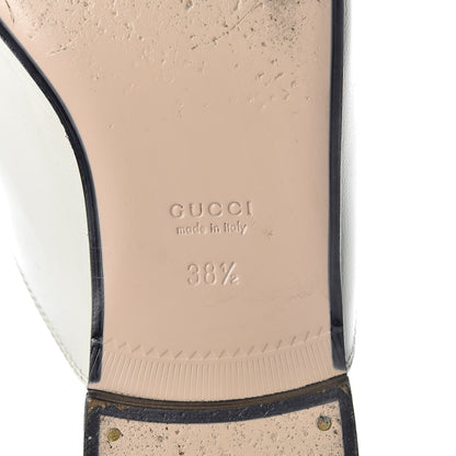 Gucci Goatskin Bee Star Embroidered Womens Princetown Slippers 38.5 Mystic White 8 of 19