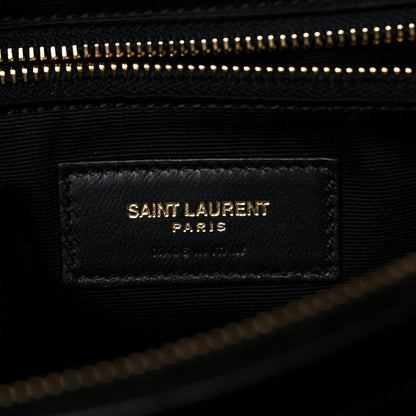 Saint Laurent Calfskin Y Quilted Monogram Large Loulou Chain Satchel Black 7 of 18