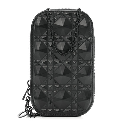 Christian Dior Calfskin Cannage Diamond Cannage Phone Holder Black 1 of 13