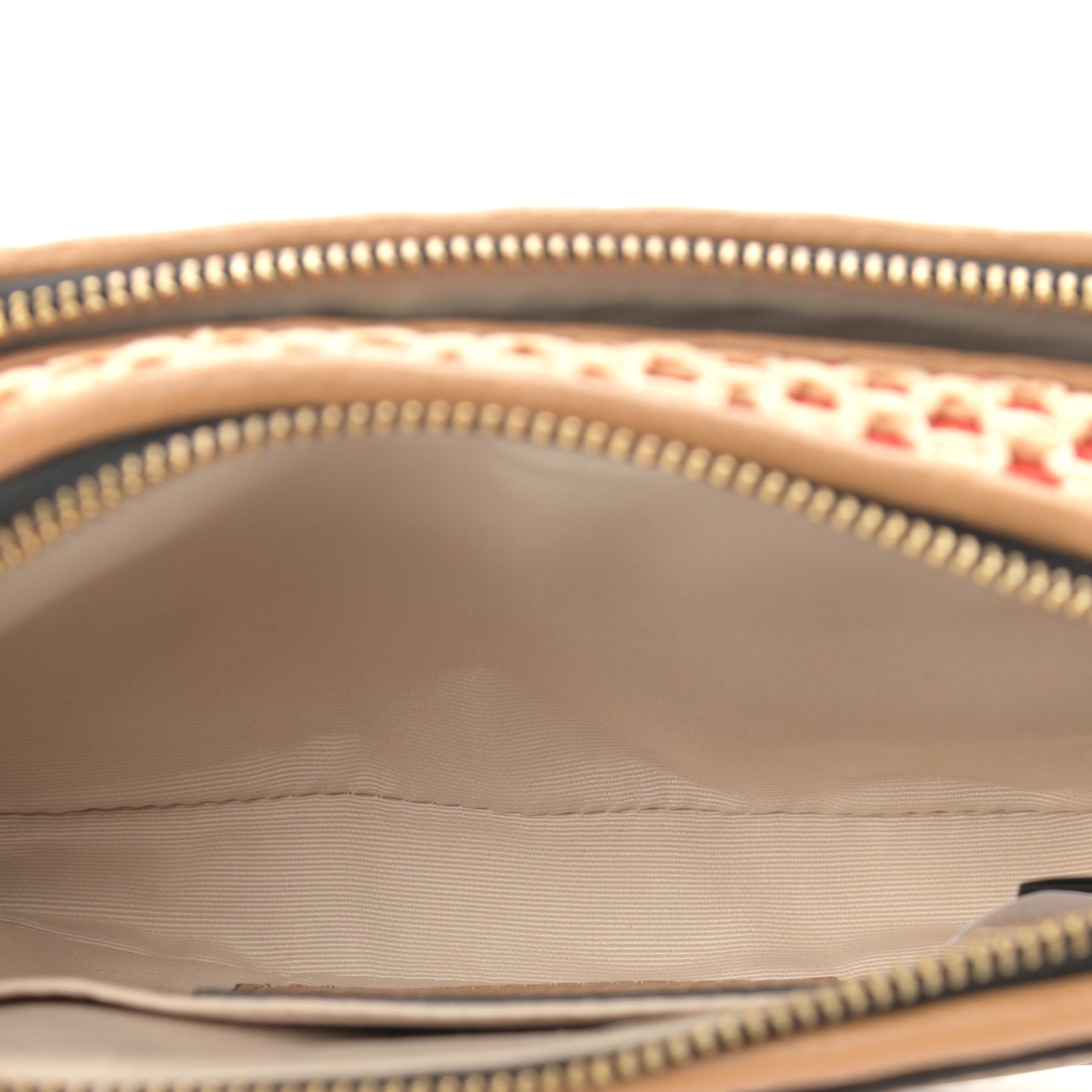 Woven Straw Snapshot Camera Bag Tan