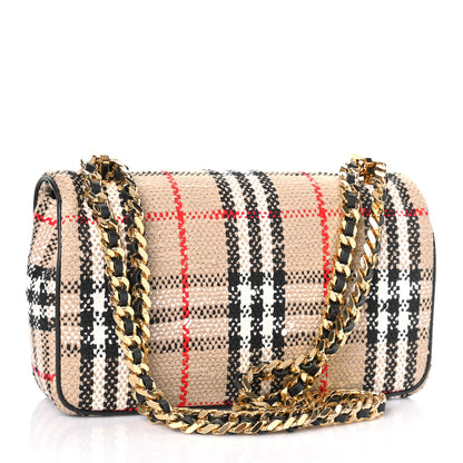Burberry Calfskin Boucle Check Small Lola Chain Bag 8 of 8