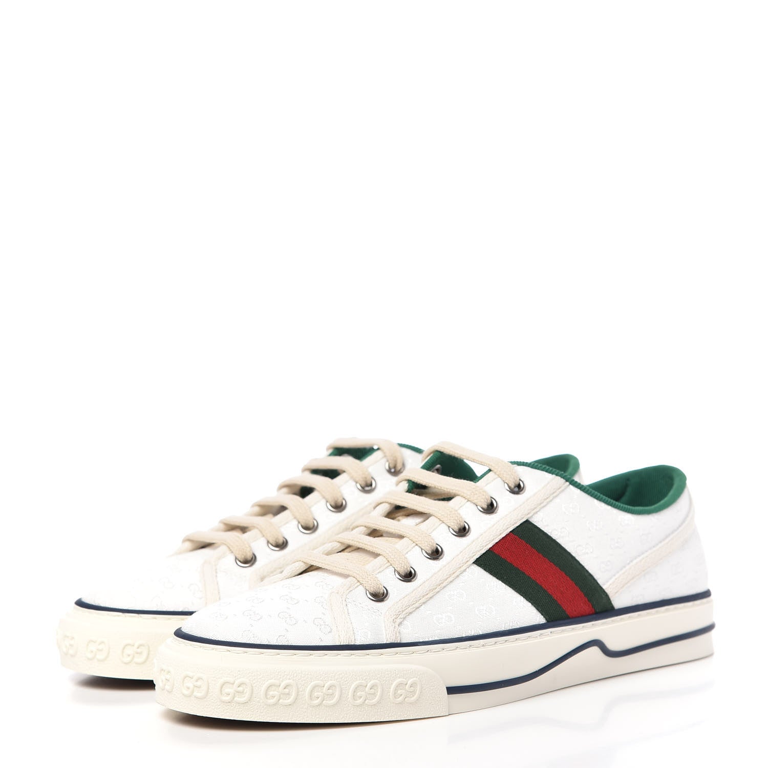 Gucci Canvas Web Womens GG Mignon Sneakers 39 White 3 of 10