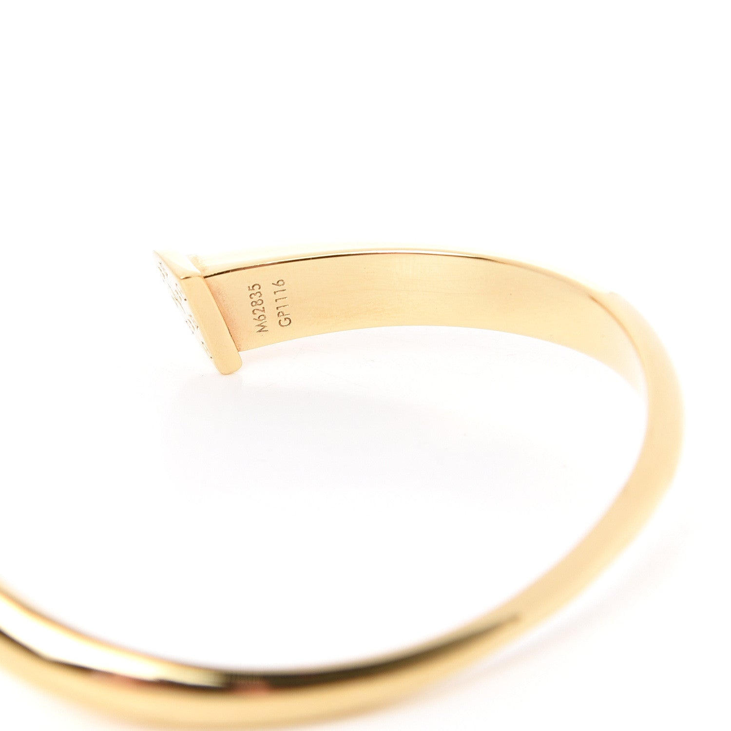 Louis Vuitton Monogram Rigid LVness Bracelet Gold 5 of 7