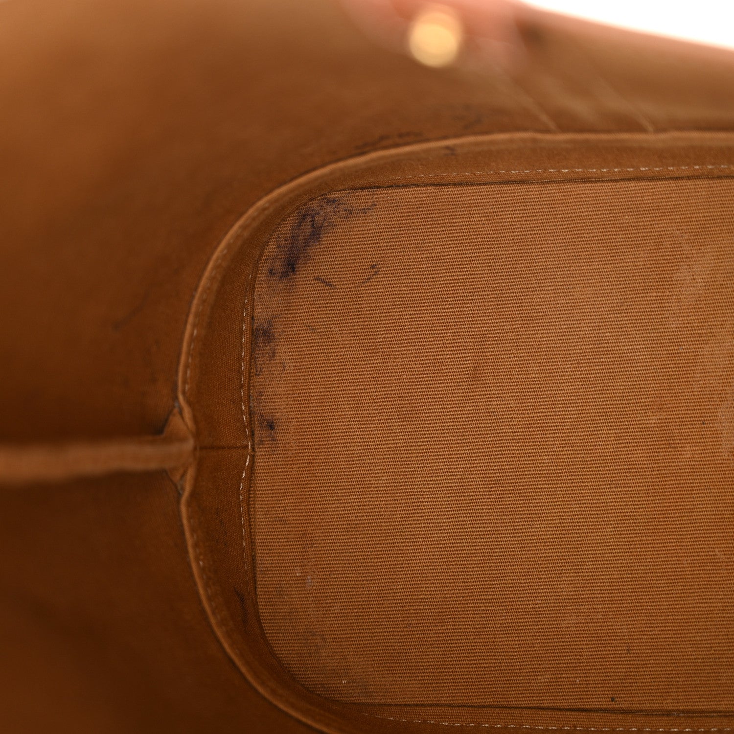 Celine Triomphe Canvas Calfskin Small Bucket Bag Tan 11 of 13