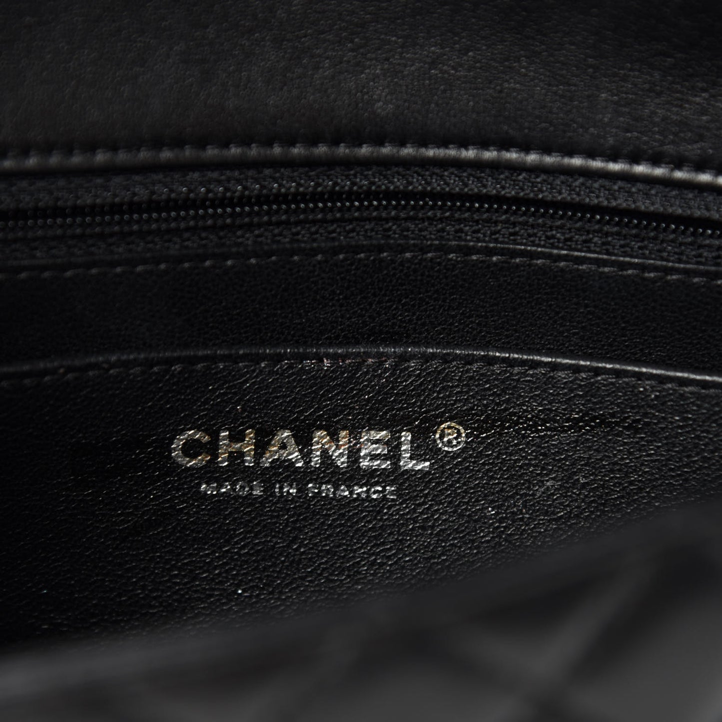 Lambskin Quilted Mini Rectangular Flap Black