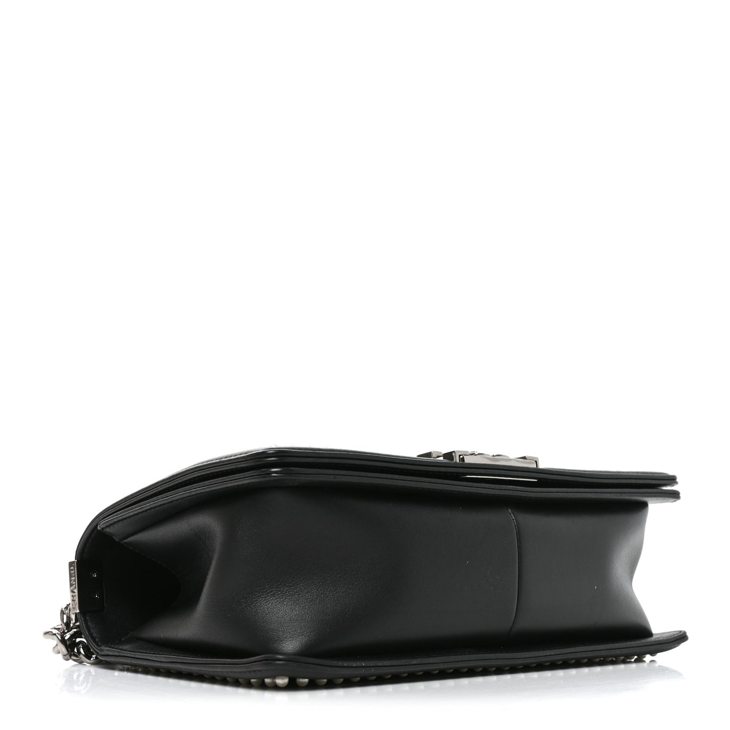 Calfskin Pearl Tweed Medium Boy Flap Black