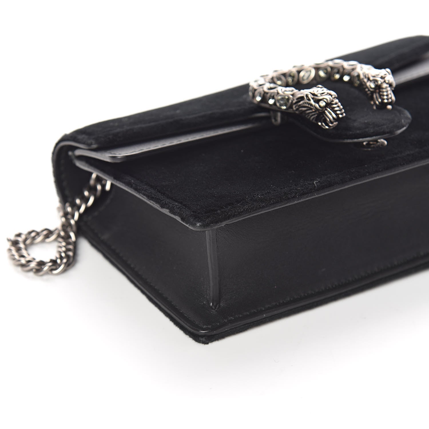 Gucci Velvet Super Mini Dionysus Shoulder Bag Black 7 of 9