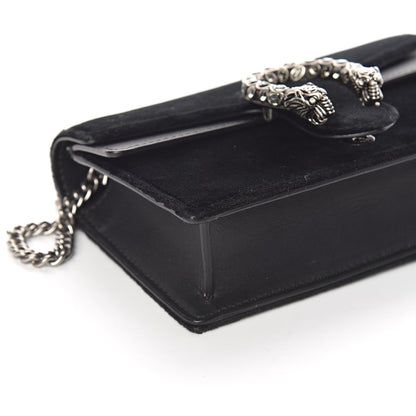 Gucci Velvet Super Mini Dionysus Shoulder Bag Black 7 of 9