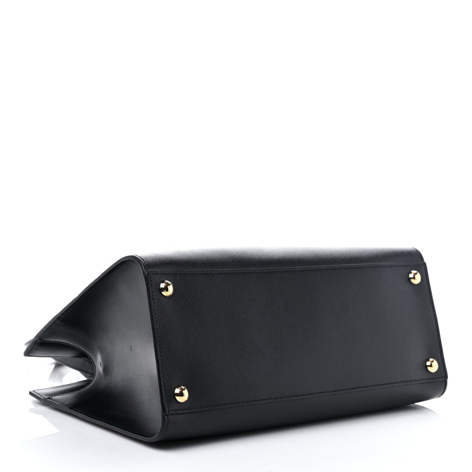 Prada Saffiano Metal Top Handle Black 4 of 12